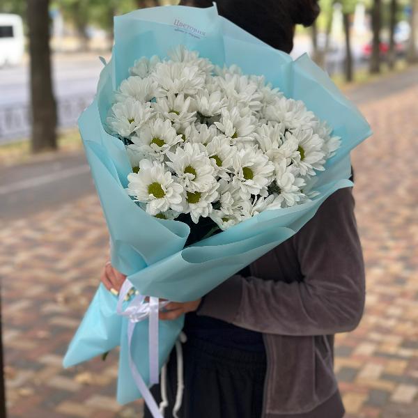 Букет из кустовых хризантем  "Лазурный берег"