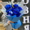 Букет из вывернутых роз "Голубые ноты"