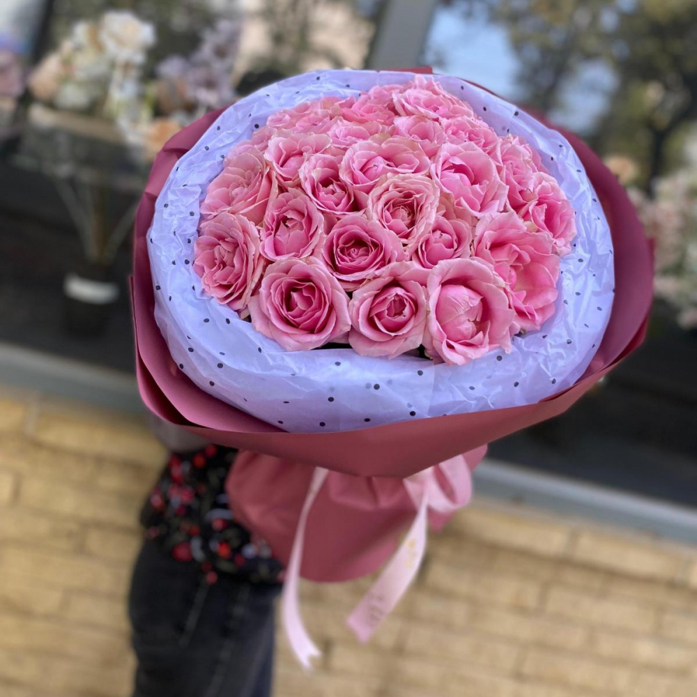Букет из роз "Фламинго"